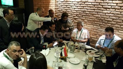 بالصور.. وزير الرياضة يحضر حفل عشاء السفارة المصرية بالبرازيل
