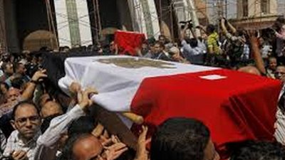 المئات بدكرنس ينتظرون تشييع جثمان شهيد رفح