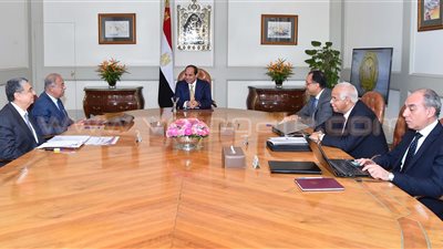 السيسي يلتقي إسماعيل و3 وزراء.. يبحث مشروعات الربط الكهربائي مع السعودية وقبرص وأفريقيا.. دعم منظومة السكك الحديدية بـ 200 جرار وتطوير مترو الأنفاق.. 9 مليارات لمشروعات الإسكان الاجتماعي