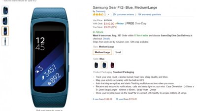 خصم 40% على ساعة سامسونج الذكية Gear Fit 2