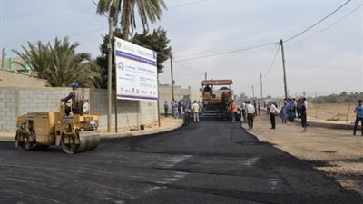 الانتهاء من خطة رصف مدينة بركة السبع بالكامل