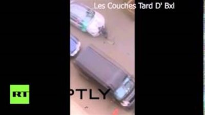 بالفيديو.. لحظة دهس سيارة مسرعة لامرأة محجبة ببروكسل