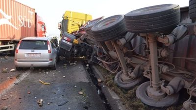 إصابة سائق و12 مجندا بالأمن المركزي في حادث بالإسماعيلية
