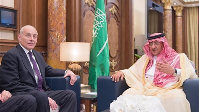 ولي العهد السعودي يستقبل وزير الأمن الداخلي الأمريكي ومستشار ترامب