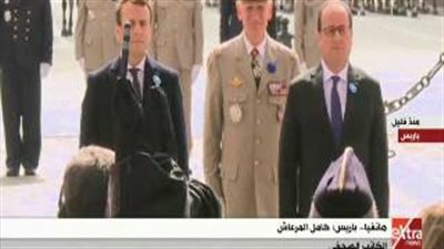 بالفيديو.. ماكرون يشارك في يوم النصر بالحرب العالمية الثانية