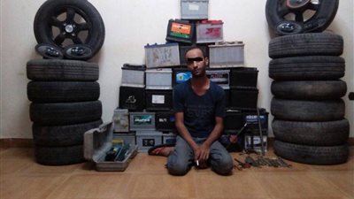 القبض على عاطل تخصص في سرقة بطاريات السيارات بالإسماعيلية