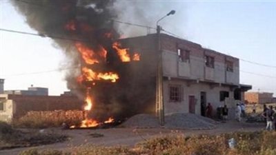 حريق هائل في مصنع إسفنج بقرية «تل مفتاح» في الشرقية