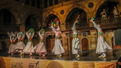 بالفيديو والصور.. حفل فني لفرقة التنورة بوكالة الغوري