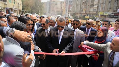 بالصور.. محافظ الجيزة يفتتح نفق مشاة اللبيني بالهرم
