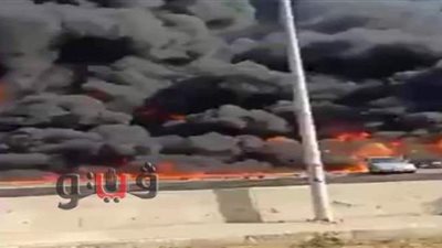 إصابة 8 أشخاص في حريق طريق الإسماعيلية الصحراوى