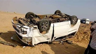 مصرع وإصابة 8 أشخاص في انقلاب سيارة بالبحيرة