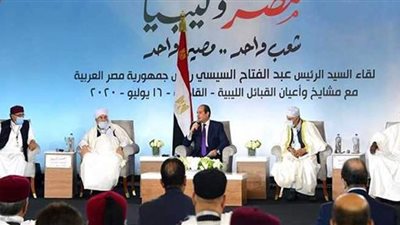 مجلس المشايخ والقبائل الليبية: جئنا للسيسي لينقذنا وسنقاتل تحت لواء الجيش المصري | فيديو