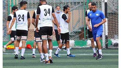 المصري يؤدي مرانا صباحيا في برج العرب قبل ودية الطلائع | صور