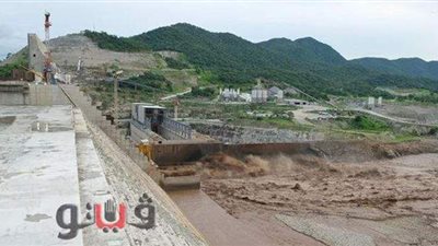 أحدث صور لسد النهضة الإثيوبي تظهر لحظة امتلائه  بالمياه