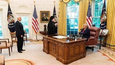 رئيس أساقفة الروم الأرثوذكس بالولايات المتحدة يلتقى ترامب لعرض أزمة آيا صوفيا