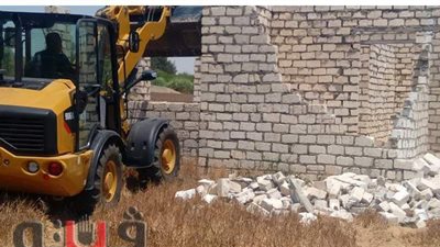 إزالة التعديات عن مساحة 200 فدان بقنطرة شرق في الإسماعيلية