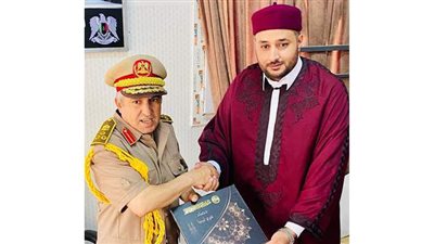 مدير التوجيه المعنوي بالقوات  الليبية يثني على جهود فرع منظمة خريجي الأزهر