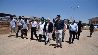 محافظ بورسعيد يتفقد محطة تسمين الماشية استعدادا للعيد | صور