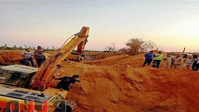 استمرار البحث عن جثة «النبوي» ضحية  التنقيب عن اثار الشرقية | صور