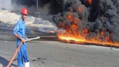 اللقطات الأولى لحريق مصنع  بأكتوبر | فيديو