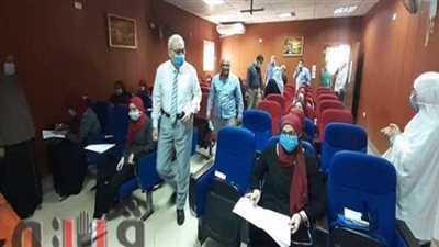 مدير عام التأمين الصحي بالغربية يتابع امتحانات التمريض