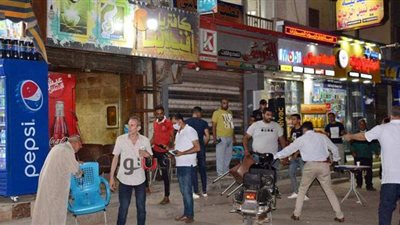 غلق وتشميع 5 كافيهات ومحلين لتعديها على حرم الطريق العام في طنطا