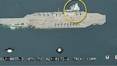 إيران وحاملة الطائرات الوهمية.. صاروخ خلال المناورات