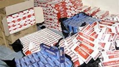 ضبط 48 كرتونة سجائر ومعسل  قبل تهريبها إلى قطاع غزة