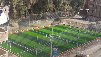 الإنتاج الحربي ينفذ ملعبا رياضيا بتكلفة مليون جنيه بالوادي الجديد