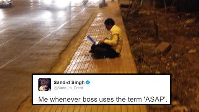 شاهد.. حال الموظف عندما يطلب منه المدير الانتهاء من العمل بسرعة