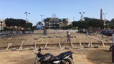 بالصور.. شرق بورسعيد يبدأ تطوير ميدان المحكمة الابتدائية