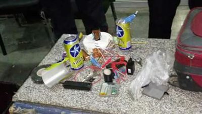 الصور الأولي لمحاولة مهندس روسي تهريب متفجرات بمطار برج العرب