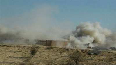 مقتل 10 إرهابيين داخل مخزن متفجرات بالشيخ زويد