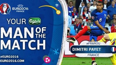 «بيايت» أفضل لاعب في مباراة فرنسا ورومانيا بافتتاح «يورو 2016»