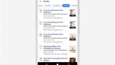 بحث جوجل على الهاتف يتيح العثور على الأحداث القريبة