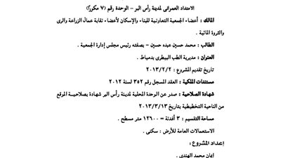 مشروع تقسيم الإسراء لمدينة رأس البر