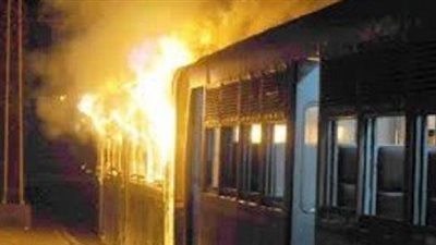 السيطرة على حريق بجرار قطار «VIP» بمحطة الفشن ببني سويف