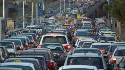 تكدس مروري بـ