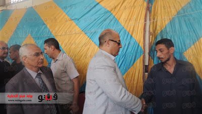 بالصور.. محافظ القليوبية ومدير الأمن يقدمان العزاء لأسر شهداء رفح