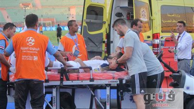 نقل لاعب الوحدة الإماراتي للمستشفى بعد إصابته في البطولة العربية