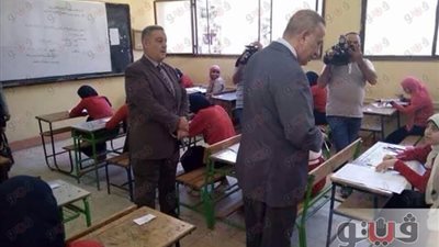 بالصور.. محافظ الجيزة يتفقد بعض لجان امتحانات الشهادة الإعدادية