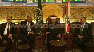 مفتي لبنان يلتقى شكري ويشيد بالدور المصري