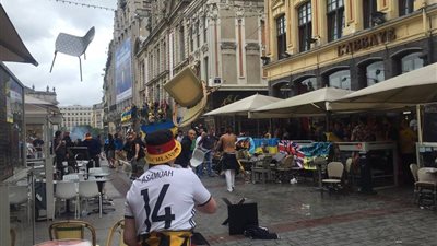 اشتباكات بين جماهير ألمانيا وأوكرانيا قبل انطلاق مباراة الفريقين