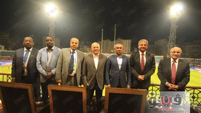 بالصور والفيديو.. وزير الرياضة ورئيس «كاف» يفتتحان ستاد الإسكندرية