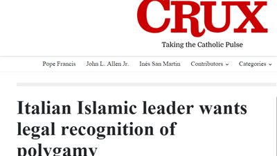 رئيس الجالية الإسلامية في إيطاليا يطالب بالاعتراف بتعدد الزوجات