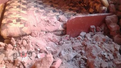 بالصور.. انهيار منزل بقرية «أبو شحاتة» في الدقهلية