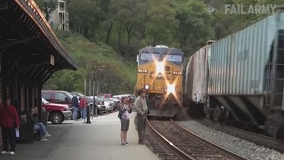 3 ملايين مشاهدة لفيديو متحدي القطارات المسرعة