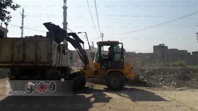 بالصور.. رفع 40 طن قمامة بالقليوبية