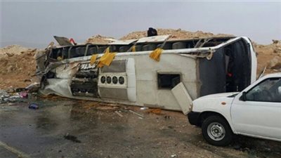 20 سيارة إسعاف لنقل 7 متوفين و45 مصابا في انقلاب أتوبيس بنويبع