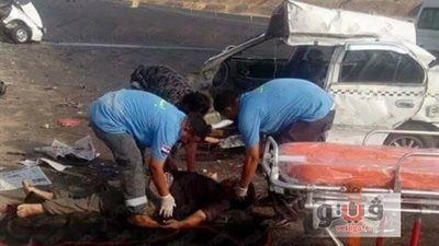 بالصور.. سائق يلقى مصرعه في حادث مروع بطريق العين السخنة